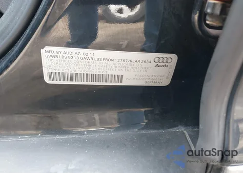2011 Audi A6 Prestige from USA, damaged, VIN WAUKGAFB7BN060184